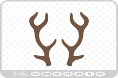 Deer Buck Stag Antlers Christmas Reindeer Hunting SVG PNG Product Image 1