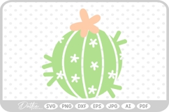 Cactus Tree Flower Spikes Desert Nature Plant SVG PNG DXF Product Image 1