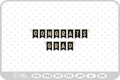 Congrats Grad Banner Graduation SVG PNG DXF Product Image 1