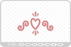 Heart Swirl Shape Decorative SVG PNG DXF Product Image 1