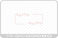 Floral Vine Rectangle Border SVG PNG DXF Product Image 1