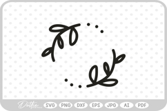Botanical Hand Drawn Vine Doodle Nature SVG PNG DXF Product Image 1