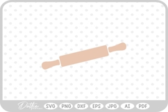 Rolling Pin Baking Cooking Utensil SVG PNG DXF Product Image 1