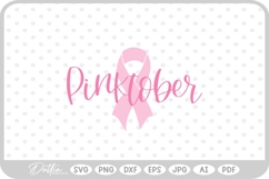 Pinktober October Breast Cancer Awareness Ribbon SVG PNG DXF Product Image 1