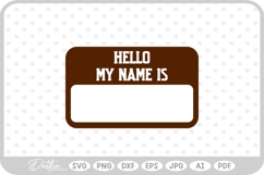 Name Tag SVG PNG DXF Product Image 1