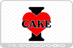 I Love Cake Food Drink SVG PNG DXF Product Image 1