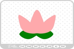 Lotus Floral Flower Nature Plant SVG PNG DXF Product Image 1