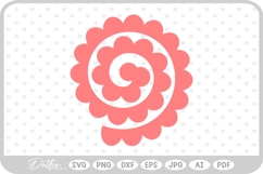 Rolled Flower Paper Craft SVG PNG DXF Product Image 1