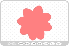 Flower Floral Silhouette Shape Doodle SVG PNG DXF Product Image 1