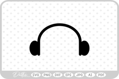Headset Headphones Music Ear SVG PNG DXF Product Image 1