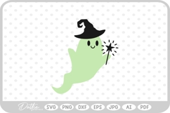 Ghost Witch Hat Wand SVG PNG DXF Product Image 1