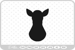 Stag Deer Reindeer Head Shape Silhouette Christmas SVG PNG Product Image 1