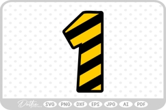 Construction Number 1 SVG PNG DXF Product Image 1
