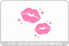 Lips Kiss Pout SVG PNG DXF Product Image 1