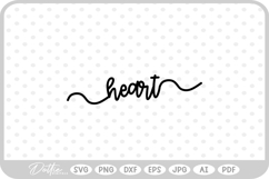 Heart Swirly Font Text Love SVG PNG DXF Product Image 1