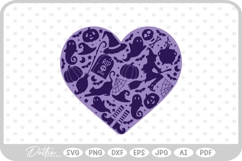 Heart Ghost Witch Halloween Spooky Season Autumn SVG PNG DXF Product Image 1