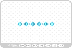 Christmas Festive Snowflake Line SVG PNG DXF Product Image 1