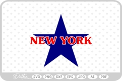 New York Star USA State America SVG PNG DXF Product Image 1