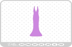 Long Dress SVG PNG DXF Product Image 1