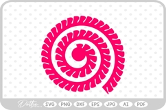 Rolled Flower SVG PNG DXF Product Image 1
