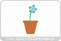 Potted Pot Plant Flower SVG PNG DXF Product Image 1