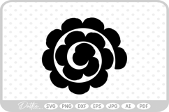 Rolled Paper Flower Template SVG PNG DXF Product Image 1