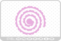 Rolled 3d Flower Template SVG PNG DXF Product Image 1