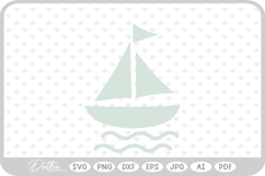 Sailing Boat SVG PNG DXF Product Image 1