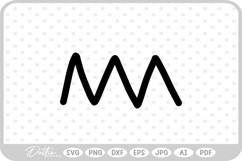 Wiggly Wavy Line Zig Zag Outline Shape Doodle SVG PNG DXF Product Image 1