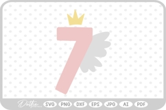 Wing Fairy Princess 7 Seven SVG PNG DXF Product Image 1