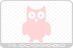 Owl Bird Outline Shape SVG PNG DXF Product Image 1