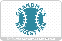 Baseball Grandma's Biggest Fan SVG PNG DXF Product Image 1