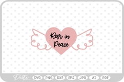 Loss Rest in Peace Cross Memory Grieving Greif SVG PNG DXF Product Image 1