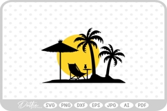 Vacation Palm Tree Tropical Plant SVG PNG DXF Product Image 1