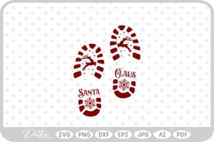 Santa Boot Print Christmas Eve Snow Magic SVG PNG DXF Product Image 1