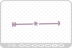 Arrow Decorative Line Cute Scandi Simple Drawn SVG PNG DXF Product Image 1