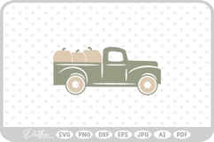 Fall Autumn Pumpkin Truck Halloween SVG PNG DXF Product Image 1