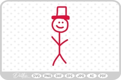 Stick Person Man Woman Doodle Sketch SVG PNG DXF Product Image 1