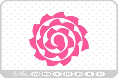 Rolled 3d Flower Template SVG PNG DXF Product Image 1