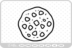 Cookie Chocolate Chip Food Baking Biscuit Santa SVG PNG DXF Product Image 1