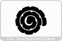 Rolled Paper Flower Template SVG PNG DXF Product Image 1