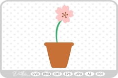 Potted Pot Plant Flower SVG PNG DXF Product Image 1