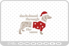 Christmas Dachshund Weiner Dog SVG PNG DXF Product Image 1