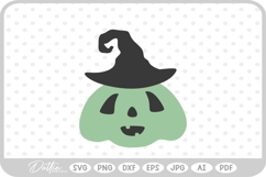 Pumpkin Jack o Lantern Witch Hat SVG PNG DXF Product Image 1