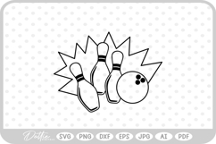 Bowling Pin SVG PNG DXF Product Image 1