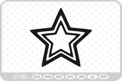 Star Sparkle Shape Cute Scandi Simple Drawn SVG PNG DXF Product Image 1