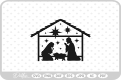 Glory To The Newborn King Nativity Christmas SVG PNG DXF Product Image 1