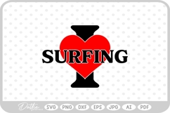 I Love Surfing Sport Hobby Athlete SVG PNG DXF Product Image 1