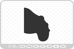 Witch Nose Silhouette Outline Halloween Green SVG PNG DXF Product Image 1