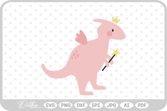 Fairy Cute Dino Dinosaur SVG PNG DXF Product Image 1